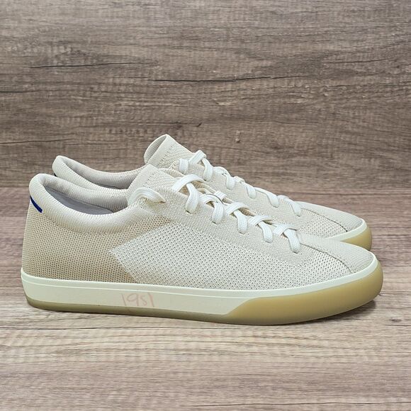 Shoes - Rothy’s The Lace Up Women's Size 9 Blonde Biscuit Cream Knit Sneakers READ DESCR